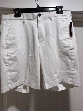 Michael Kors White Flat Front Men's Shorts